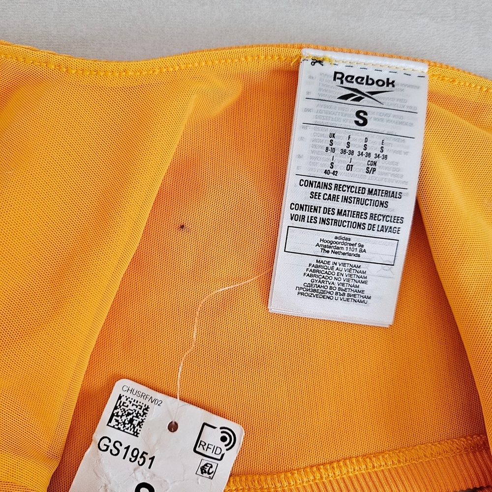 🆑️3/$15 Reebok Ribbed Square-Neck Crop Tank Top - Orange - Picture 7 of 9